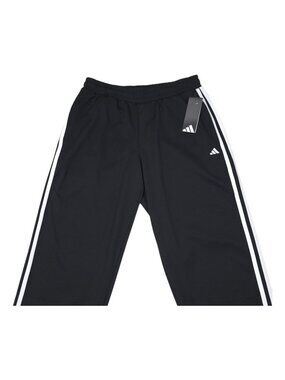 Adidas Mens Golf Track Pants Black White Stripe Medium Msrp $60